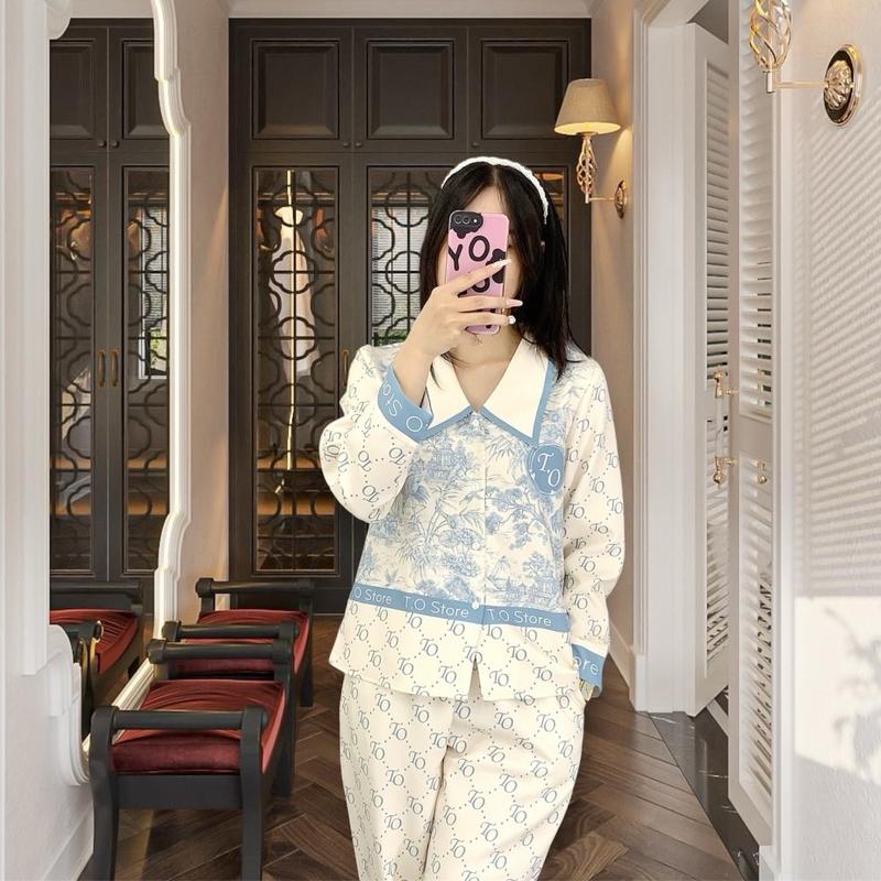 ( XẢ KHO NGHỈ TẾT ) Bộ ngủ pyjama đôi dành cho nam nữ cao cấp với chất liệu lụa 2 da dày dặn, hàng mùa đông - mã bộ mv03 do boxinh