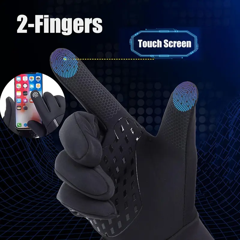 Winter Outdoor Gloves, 1 Pair Touch Screen Non-slip Waterproof Windproof Gloves for Cycling, Skiing, Hiking, Sports, Outdoor Sports Accessories, Walking Gear Walking Gear, Mountain Equipment Gloves 6