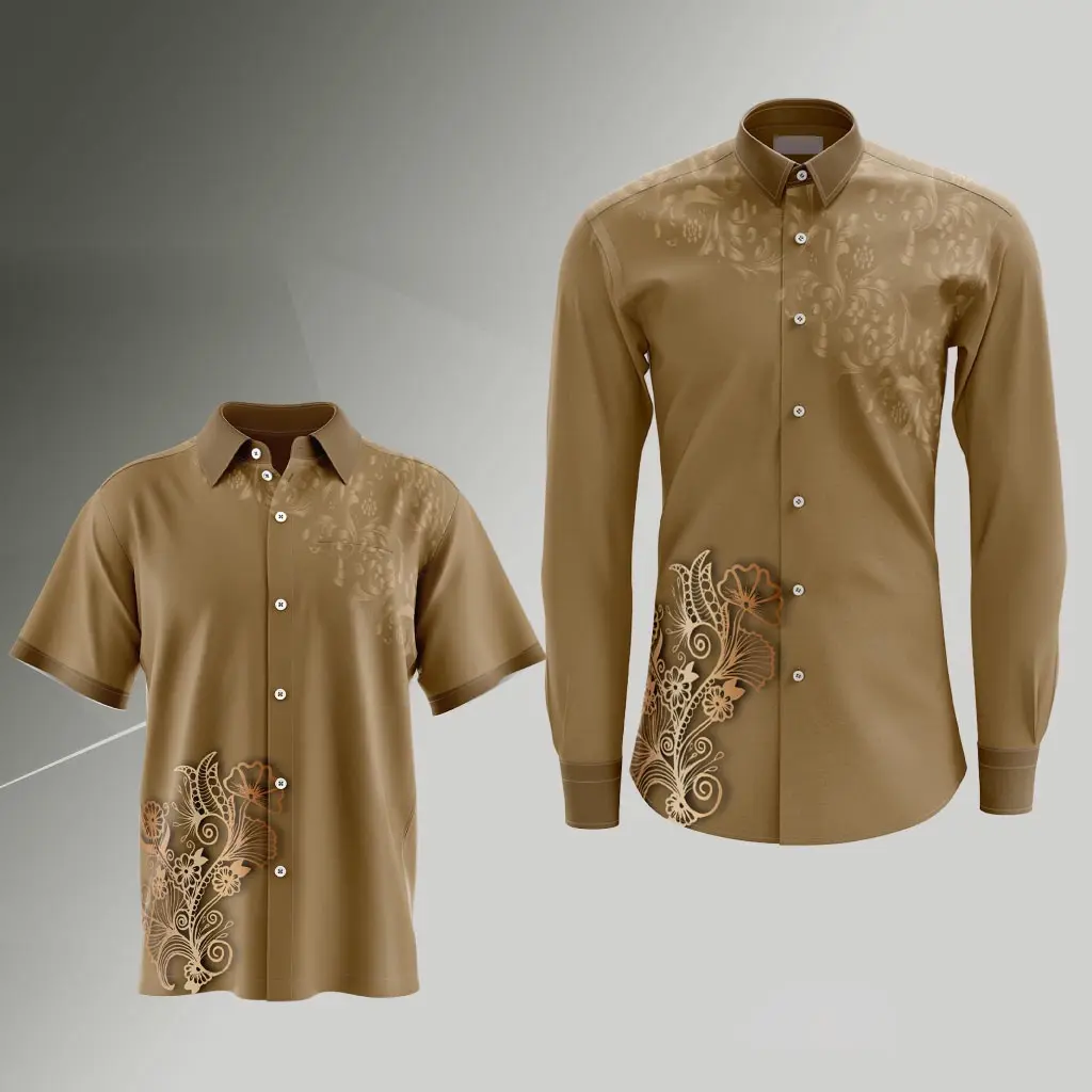 KEMEJA KORPORAT BATIK 24004B  | Sublimation Corporate Polysoft