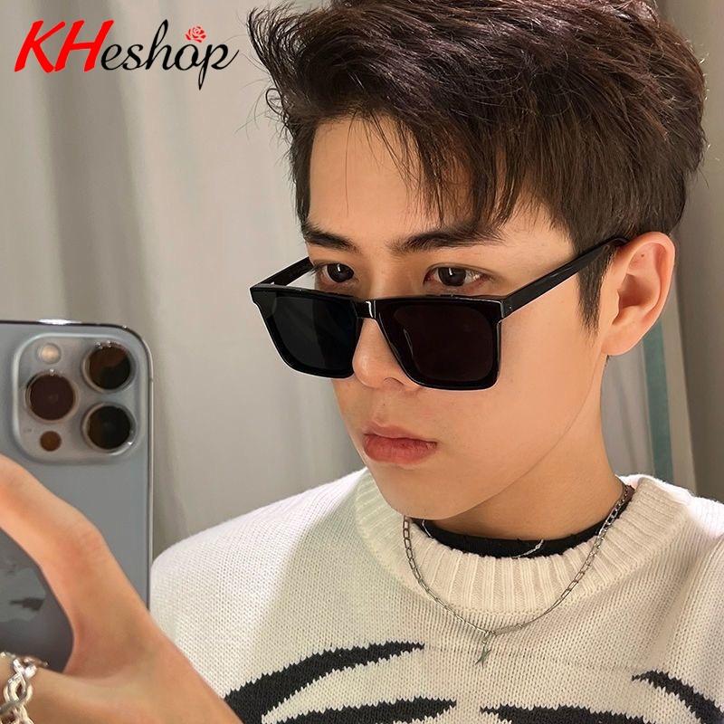 [Mã HY15811] Kính Râm Nam Nữ chống tia cực tím form vuông nhỏ  chụp ảnh đường phố phong cách Hip Hop Kính Mắt Mắt Kính Titan Voi