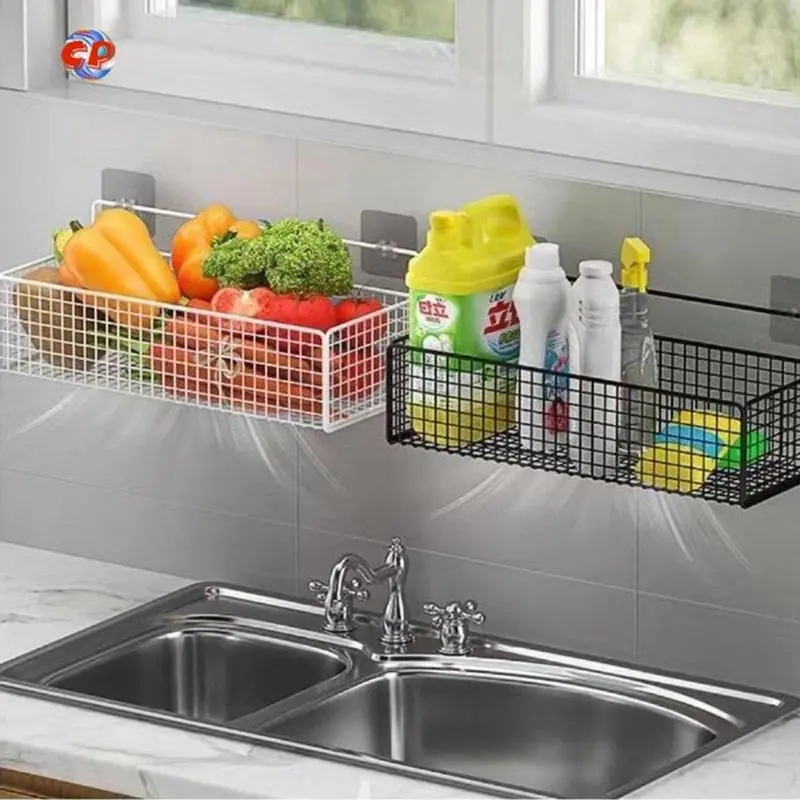Kệ đựnġ Đồ Nhà Tắm Dán Tường Hình Chữ Nhật, Kệ Thép Sơn Tĩnh Điện Nhà Tắm Đa Năng Tặng Kèm Miếng Dán 3