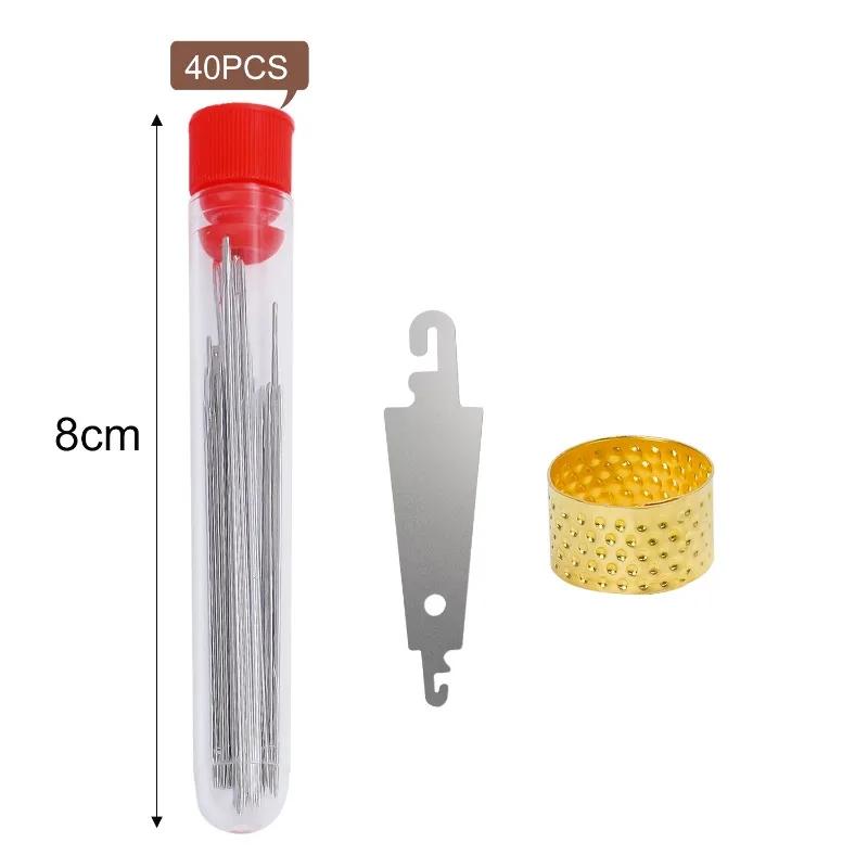 Product Introduction of 1/3Sets Multisize Blind Needle Elderly Needle-side Big Hole Hand Stainless Steel Sewing Needless Threading Household DIY Sewing Needles 23