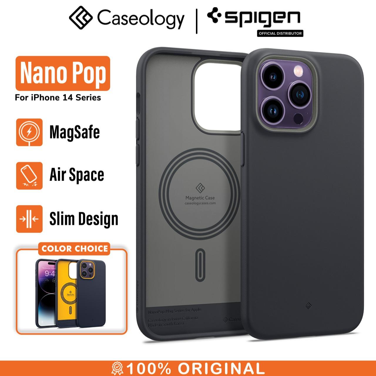 Case iPhone 14 Pro Max Plus Caseology Nano Pop Leather MagSafe Casing