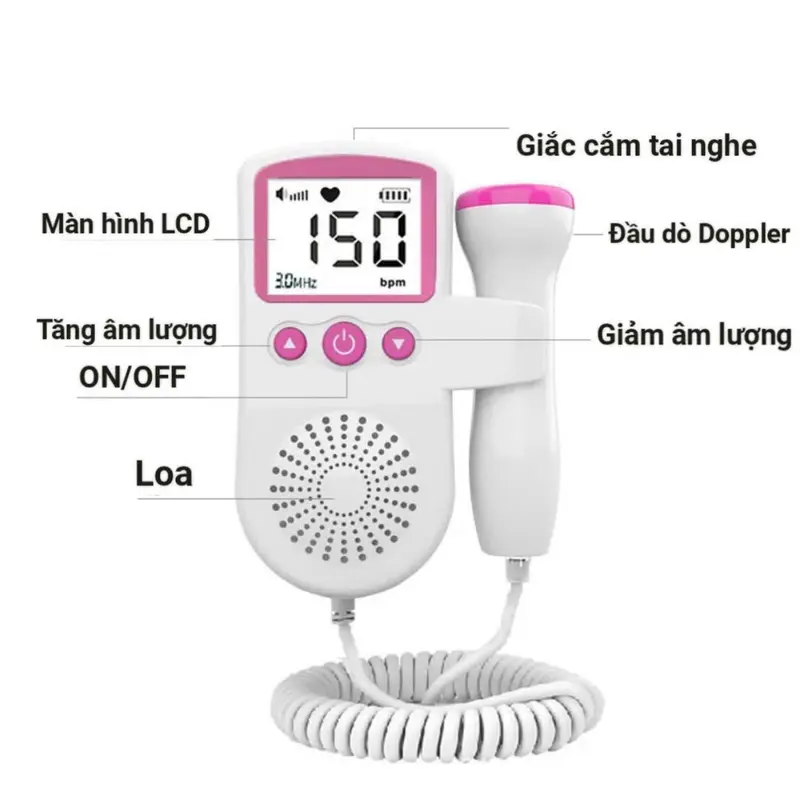 Hổ Trợ Cho Mẹ Bầu Dụng Cụ Nghe Tim Thai Cầm Tay, Thiết Bị Nghe Tim Thai Nhi Tại Nhà 4
