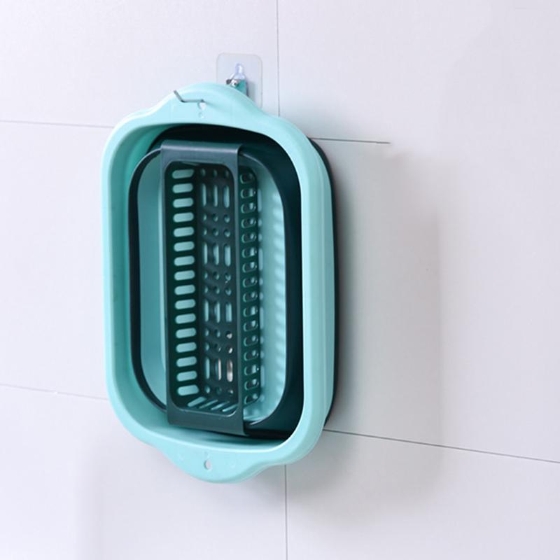 Portable Kitchen Storage Tray Foldable Dishwashing Basin with Drain Plug, Space Saving Outdoor Multipurpose Folding Sink 3