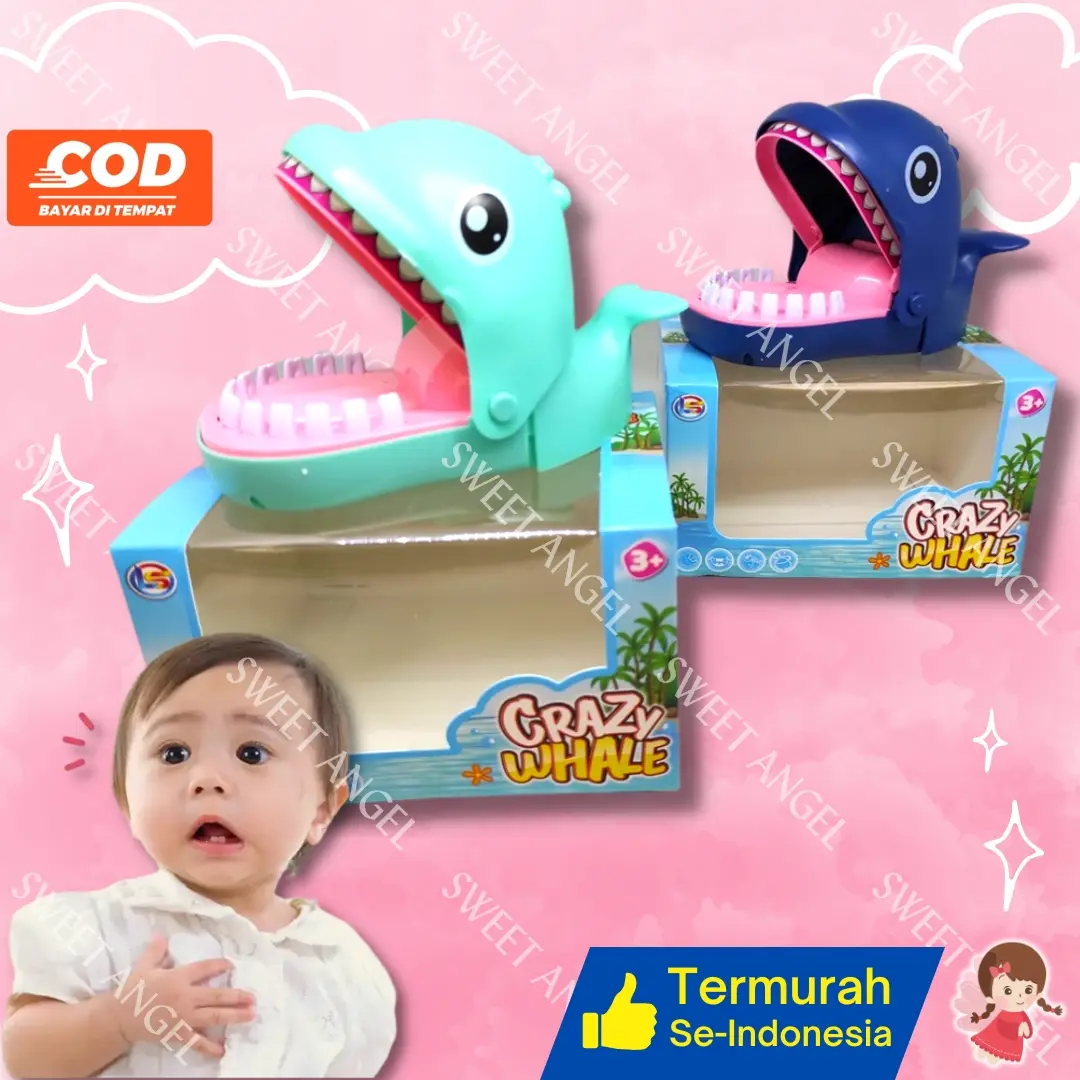 Mainan Buaya Gigit Jari tangan - Mainan Fenomenal Prank toy - PAUS GODZILLA DINOSAURUS HIU SHARK