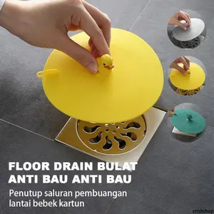 Penutup Saluran Lantai Silikon Premium - Tutup Drain Anti Bau & Rambut, untuk Kamar Mandi/Dapur/Balkon, Fleksibel