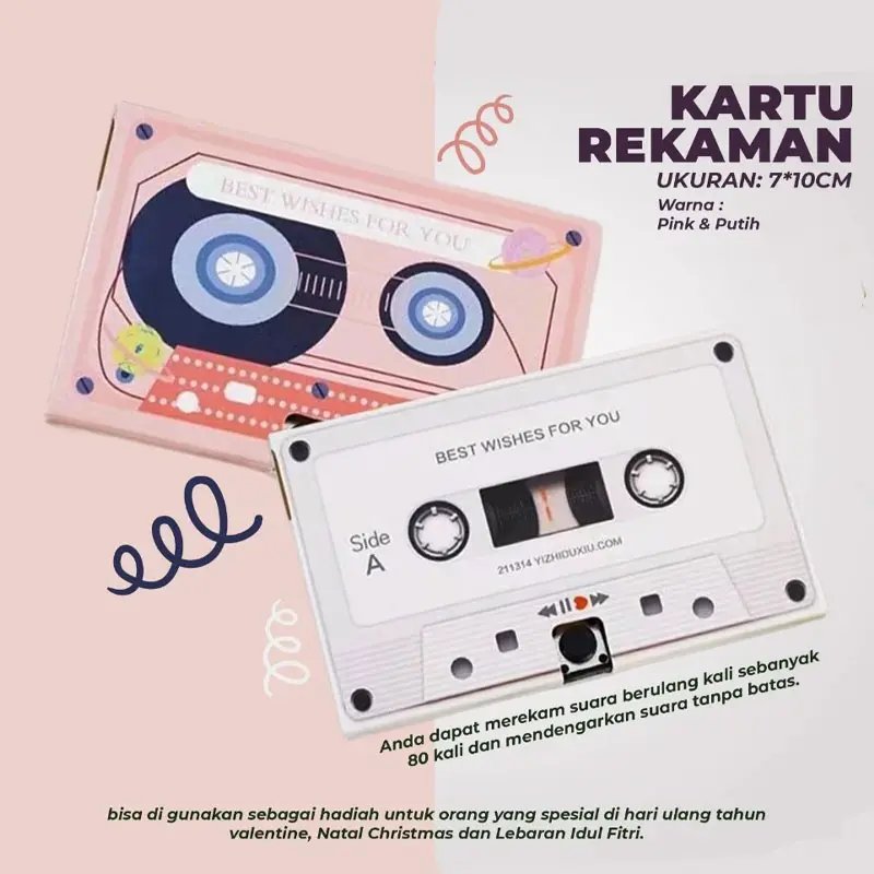 Kartu Ucapan Suara Gift Card Voice Card Voice Record Lebaran Ulang Tahun Anniversary Valentine Hadiah Card