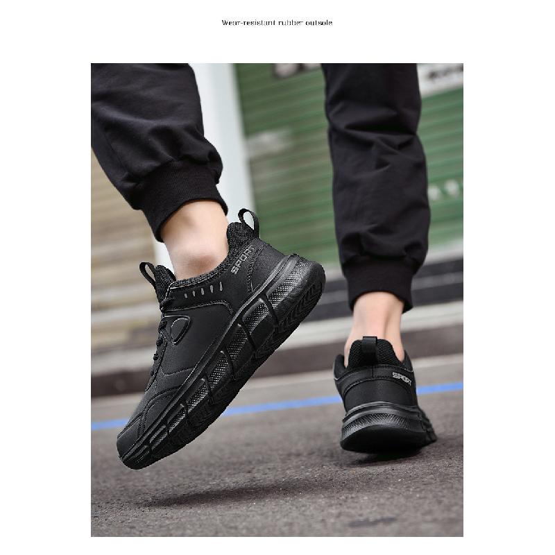 Product Introduction of Plus Size Men's Shoes Outdoor Leather Surface Running Leisure Sneaker Student Soft Bottom Travel Men's Shoes 14