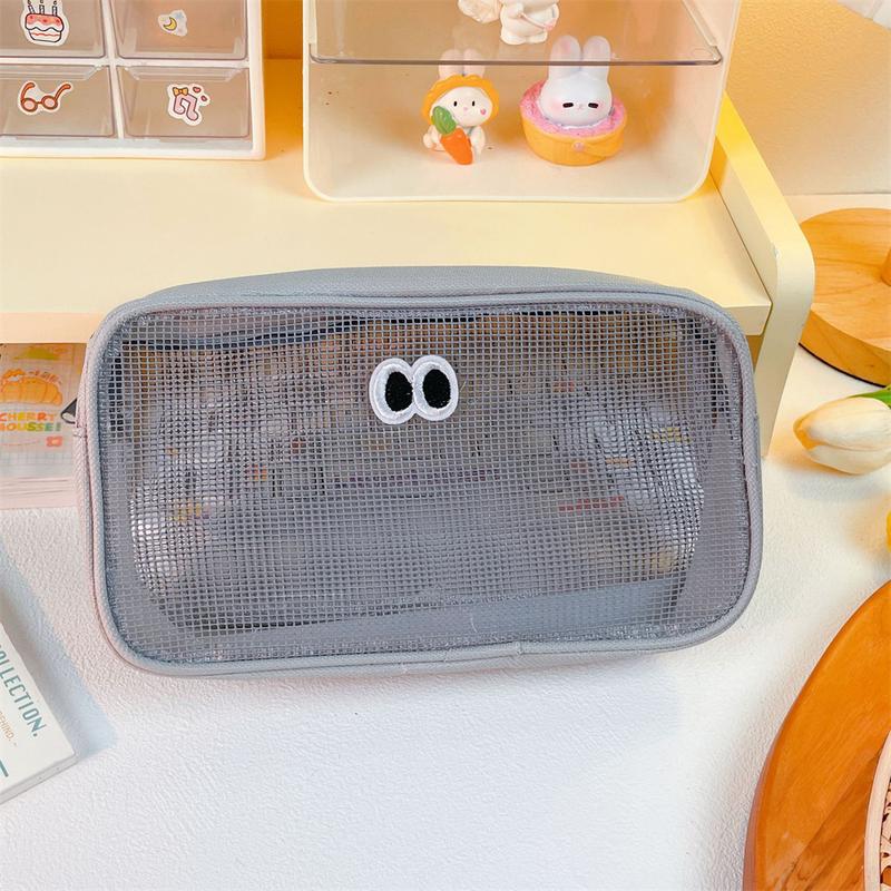 Product Introduction of Túi Đựng Mỹ Phẩm Lưới Trong Suốt, Màu Pastel Mới, Thiết Kế Mắt To Dễ Thương, Hộp Đựng Đồ Trang Điểm, Túi Trang Điểm Kawaii, Hộp Đựng Đồ Trang Điểm Cầm Tay, Túi Đựng Đồ Vệ Sinh Cá Nhân Nam Tim Bag Kem Da 23