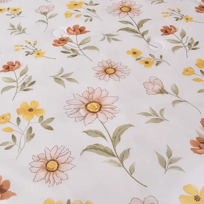 Floral Print Bedspread, 1 Count Soft Lightweight Fitted Sheet, Comfy Breathable Bedding for Home Bedroom Hotel 2