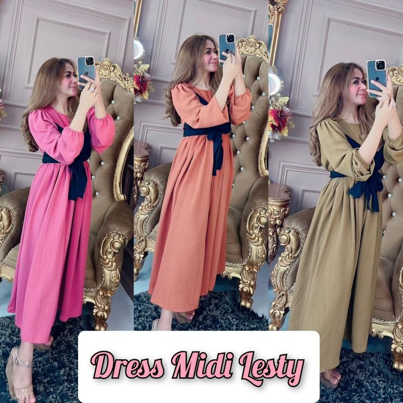 Product Introduction of Dress midi vest Lesti warna Pink 0