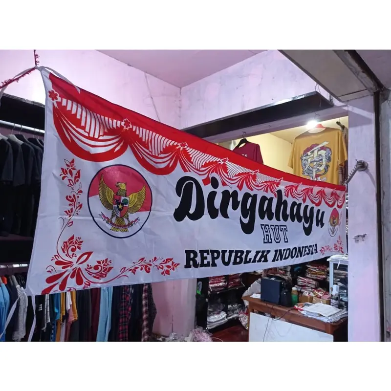 lespang dirgahayu indonesia aksesoris bendera 17 agustus HUT RI panjang 2 meter 1