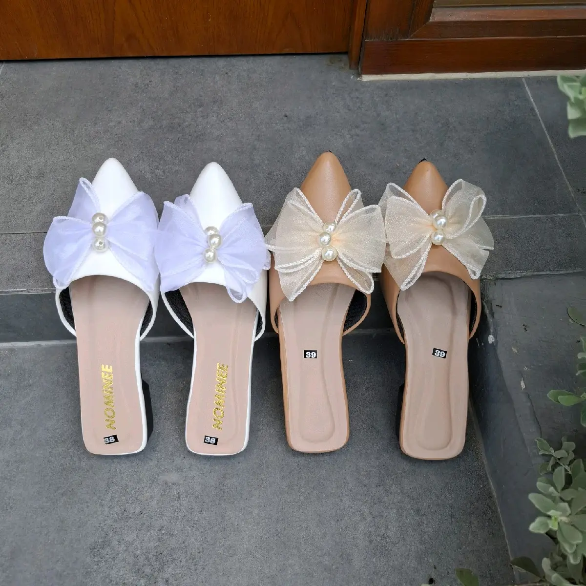 Giày sục nơ bản to cao gót 3p phối hạt có 2 màu  dễ thương  Dép nhung shoes giày depnuhottrend 2023 giay 7 got guôcxinh caogotdinhda đẹp high red dép cao gót 7 phân guốc hm bitmui guoc xinhsang saint laurent heels quaitrong guo c giày cao gót gấp gọn đế e