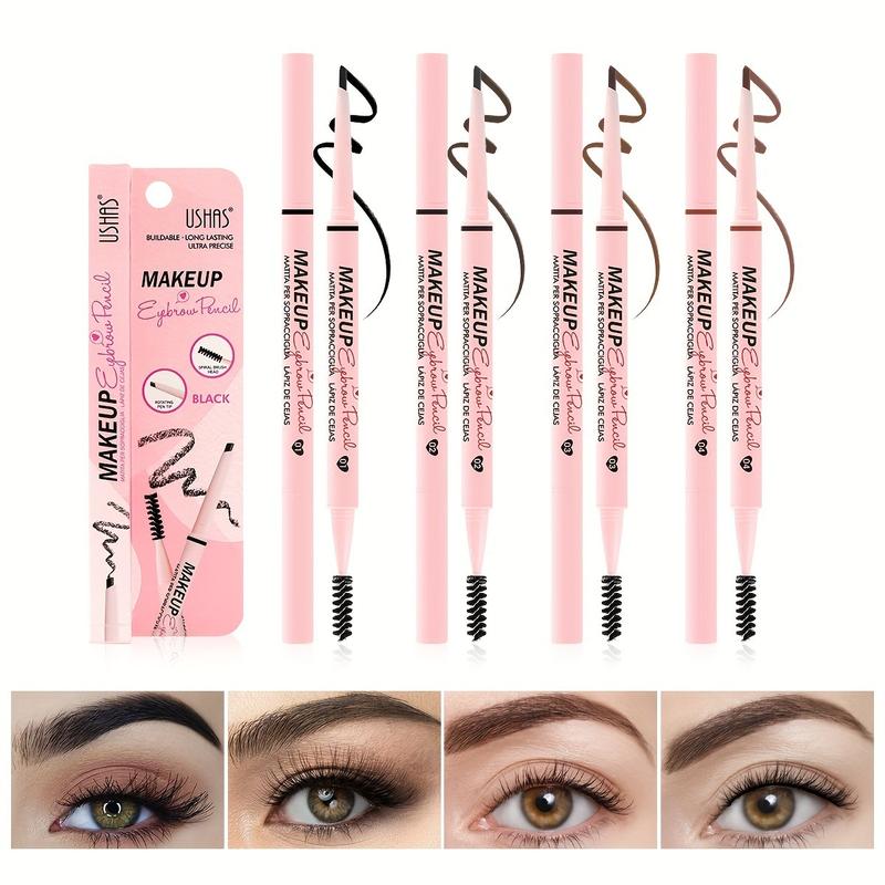 Product Introduction of USHAS Rotating Eyebrow Pencil, Waterproof, Sweatproof, Non-bleeding, Long-lasting, Non-smudging, Natural Makeup 0