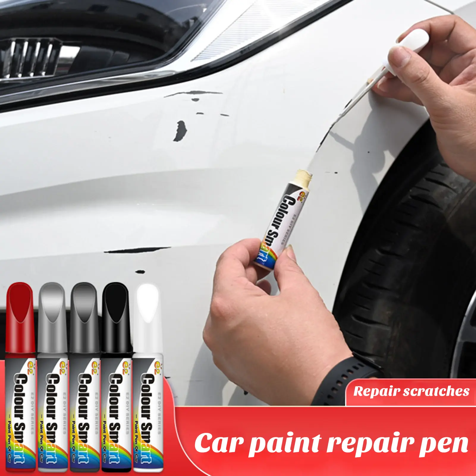 Chất Lỏng Phục Hồi Vết Xước Xe Hơi, 12ml, Bút Sơn Xe Hơi, Phục Hồi Vết Xước Sâu Cao Cấp, Bàn Chải Sơn Chạm Lên Xe Hơi, Dụng Cụ Phục Hồi Ô Tô