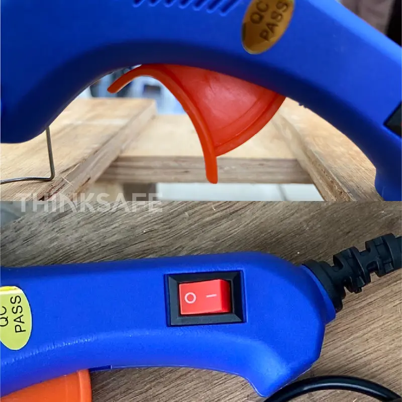 Combo máy bắn keo 20W tặng kèm 10 cây keo nến nhỏ 7mm dài 15cm dùng làm đồ handmade máy bắn silicon loại nhỏ - Thinksafe 2