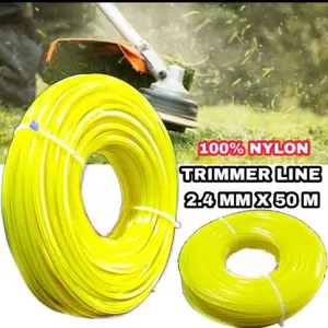 Senar Potong Rumput Yukido Panjang 50 Meter Nylon 2.4mm Tahan Lama - Trimer Line 50 Meter