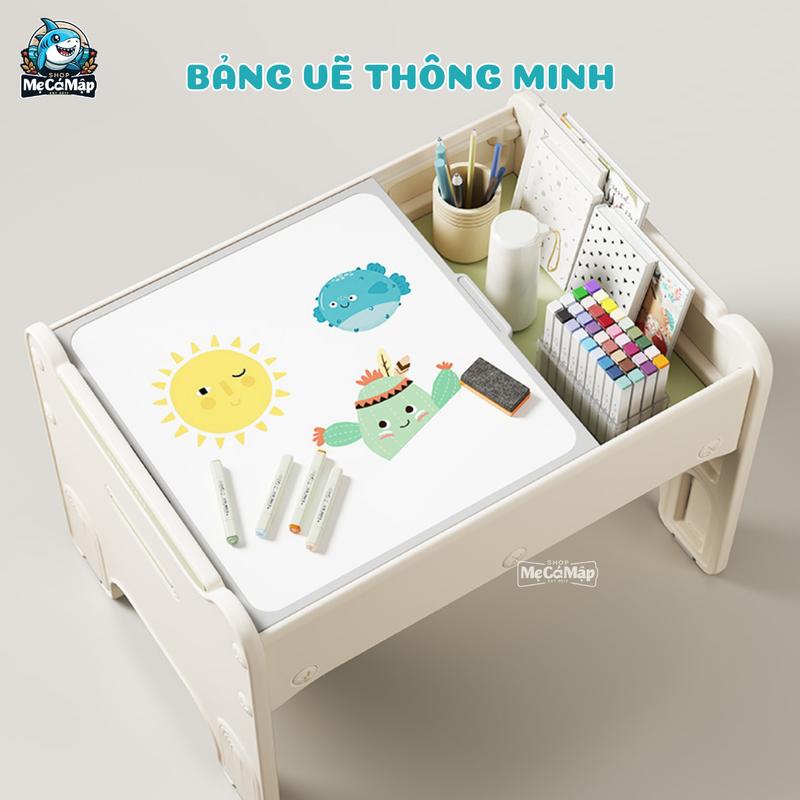 Bộ Bàn Ghế Đa Năng Pakey, Set Bàn Chơi Xếp Hình Nhựa Nguyên Sinh Cao Cấp Kèm 389 Chi Tiết + Bảng Vẽ Tiện Lợi 6