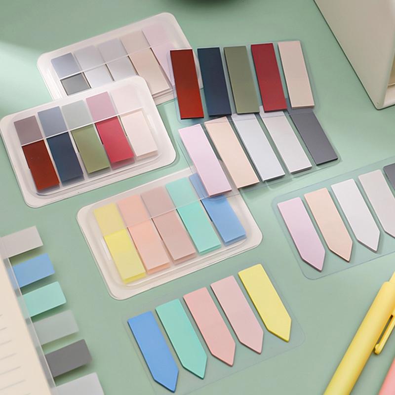 Nhãn Dán Màu Trơn Cổ Điển, Nhãn Chỉ Mục Có Thể Xé Nhiều Màu, Cho Trường Học Và Văn Phòng, 100 Tờ