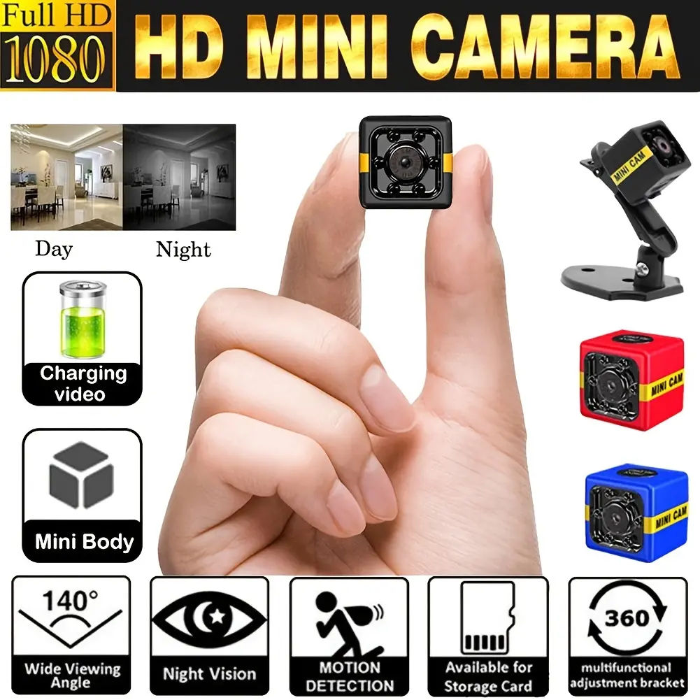 Capture Every Moment with This Ultra Portable Mini Camera - 1080P Full HD, Night Vision, Motion Detection, and More!