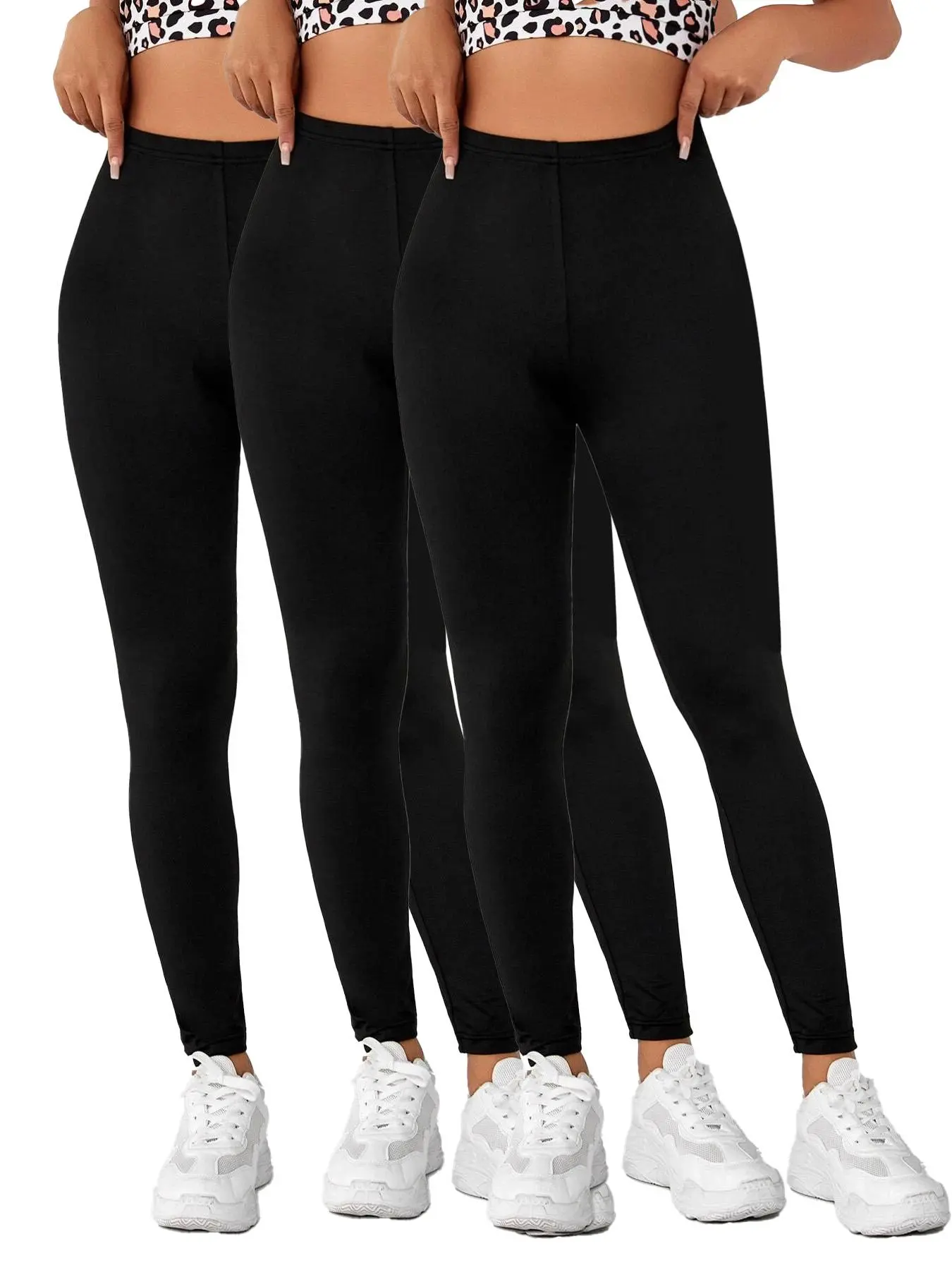 Women's Solid High Waist Leggings, Casual Comfy Breathable Skinny Pants for Daily Wear, Ladies Bottoms for All Seasons