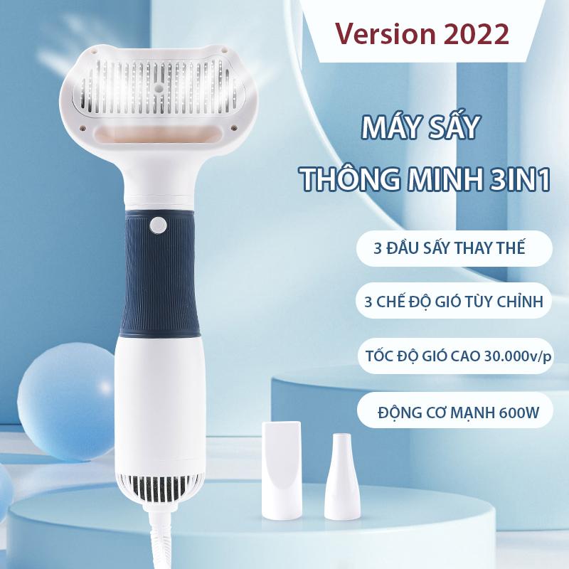 Máy Sấy Lông Chó Mèo Đa Năng 3 In 1 Kiêm Lược Chải Lông Chó Mèo Massage Thú Cưng