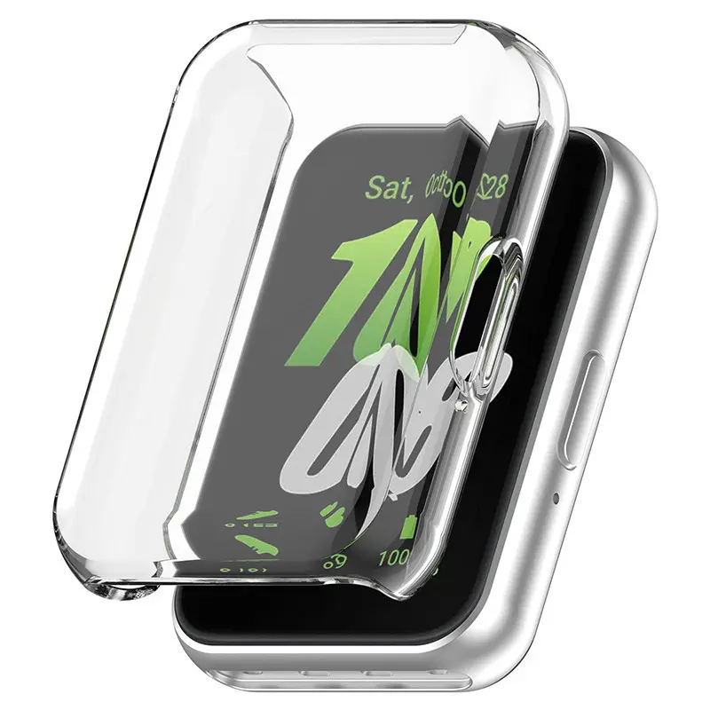 Dây đeo Silicon mềm cho Samsung Galaxy Fit3, Phụ kiện dây đeo, Dây đeo đồng hồ thay thế thông minh, Vỏ bảo vệ màn hình, Vòng đeo tay dây đeo cổ tay, Thích hợp cho Samsung Fit3 8