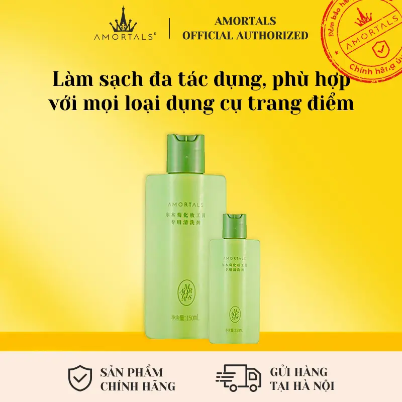 Chất tẩy rửa Amortals Dung tích tùy chọn chuyên dụng làm sạch bông phấn bông trang điểm cọ trang điểm Giao hàng nhanh trong nước