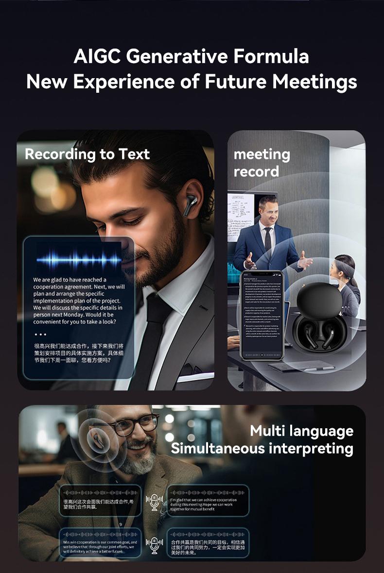 Product Introduction of MZYJBL A98 Intelligent AI Translator Earbuds Wirless BT Languages Translation Headphones Real Time Voice Translators for Business Travel With APP 37