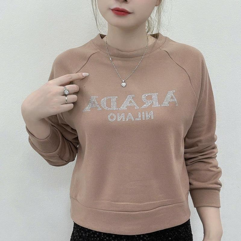 Áo nỉ sweater dáng croptop chất nỉ cotton co dãn hai chiều mềm mịn phom xuông A316 Nữ Women