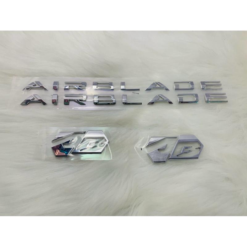 Bộ Tem dán xe logo chữ nổi ốp sườn xi cứng xe Honda  AB Air Blade đời 2020 - 2023 hàng loại Đep ( Gía cặp ) Nhãn Dán 7
