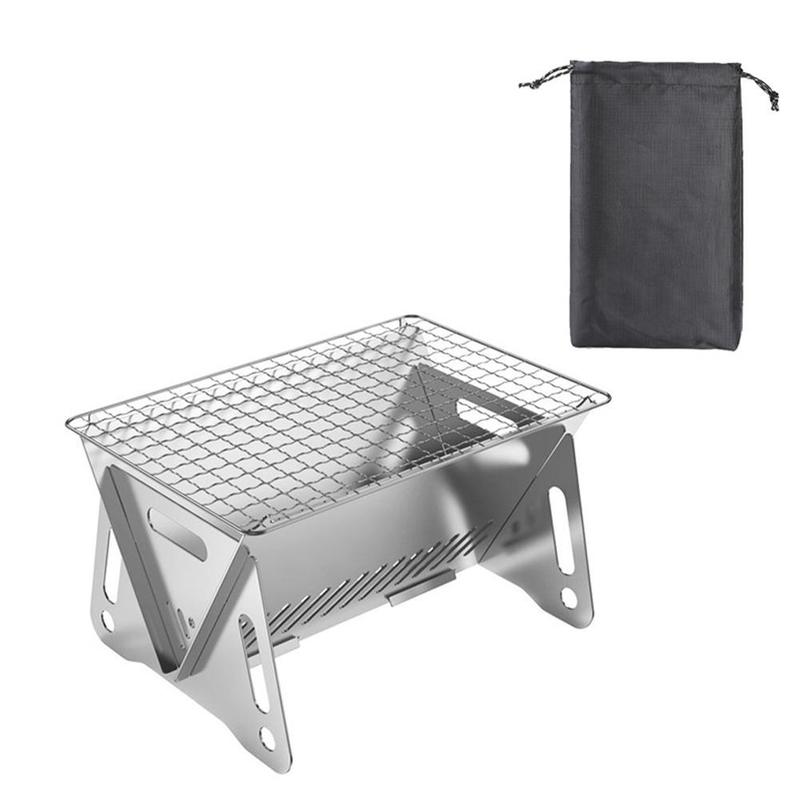 Product Introduction of 1pcs Camping Mini Folding BBQ Grill Charcoal Stove Ventilation Outdoor Oven Portable 25
