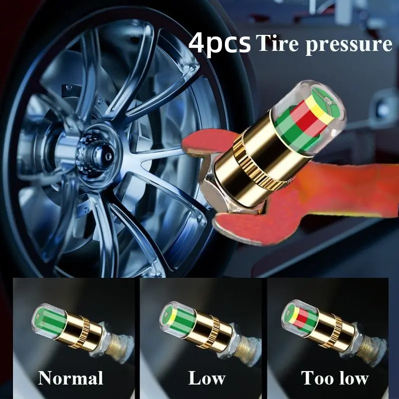 Car Tire Safety Cover, Valve Pressure Sensor, Explosion-proof Nozzle, Tire Pressure Monitoring Accessories