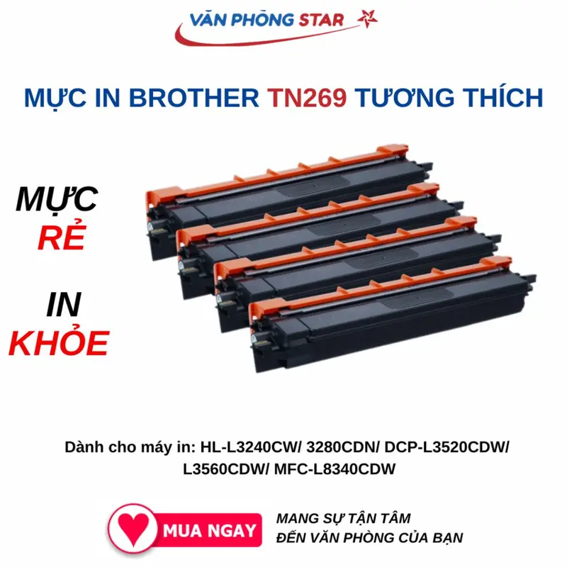 Hộp mực in Brother TN269 tương thích (CÓ CHIP) cho máy in HL-L3240CW/ 3280CDN/ DCP-L3520CDW/ L3560CDW/ MFC-L8340CDW 0