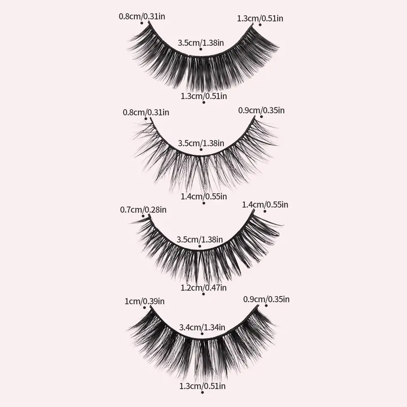 20 Pairs Cat Eye Fluffy False Eyelashes with 20 Disposable Eyelash Brushes, Great for Women & Girls, Valentine's Day Gift 1