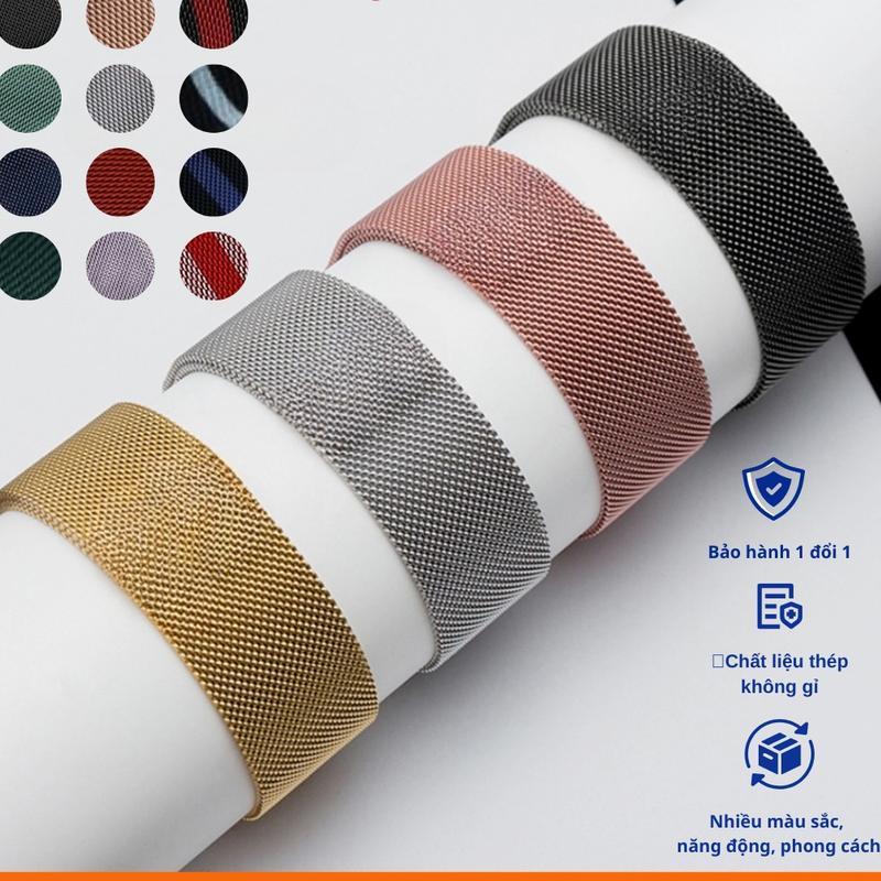   Tặng ốp lưng  Dây thép kim loại không gỉ CURUMAX cho đồng Hồ Thông Minh 1 2 3 4 5 6 7 8 9 SE Ultra size 38 40 41 42 44 45mm Kim loại Ốp smart watch ultra max s8 