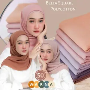 BILA JAYA - BELLA SQUARE POLYCOTTON HIGH QUALITY FINISHING NECI Hijab Pollycotton