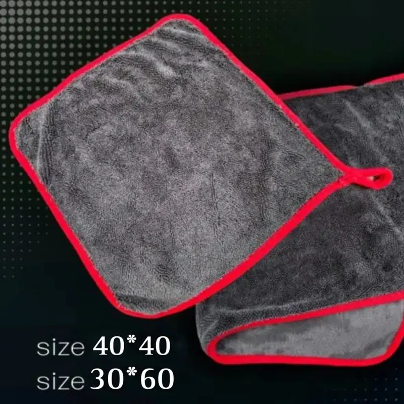 Combo 5 khăn lau xe máy , ô tô size 40x40 viền đỏ mẫu mới Phụ Kiện 2
