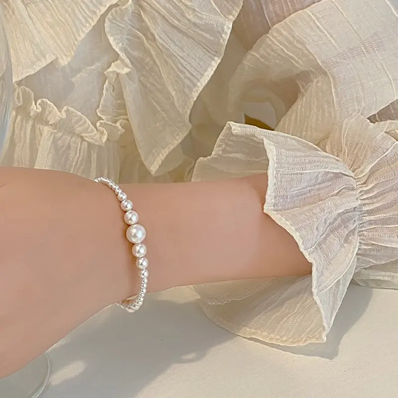Vòng Cổ Ngọc Trai Nhân Tạo Dài, Phong Cách Cổ Điển, Hạt Ngọc Trai Thủy Tinh, N900, DAISYN 3
