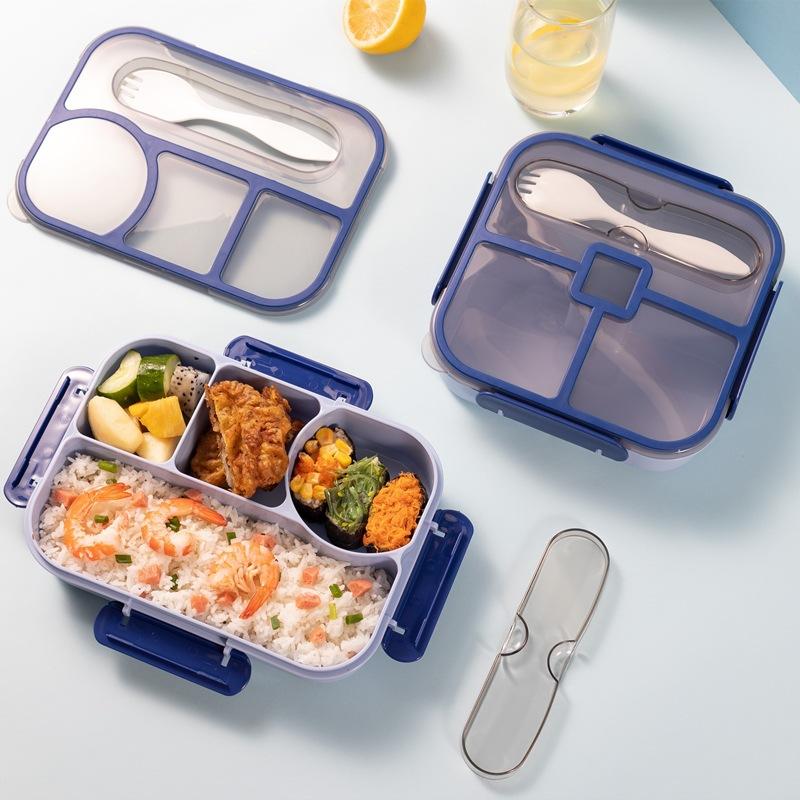 LUNCH BOX 3 & 4 SEKAT FREE SPORK I LUNCH BOX BPA FREE I KOTAK BEKAL DENGAN SEKAT 5