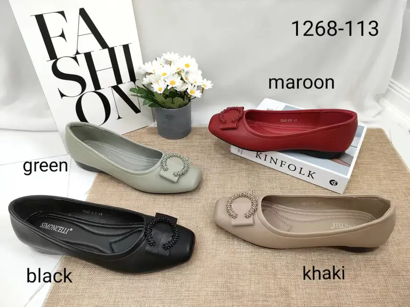 Simoncelli Sepatu Wanita Flat Big Size Import 1268-113 3
