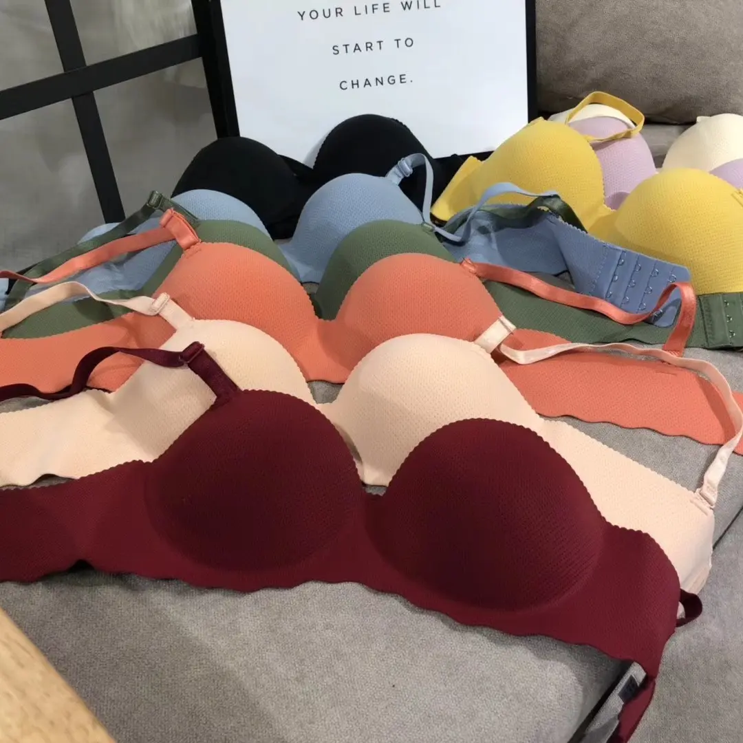 Bh bra seamless sport push up tanpa kawat import 32 34 36 38 40