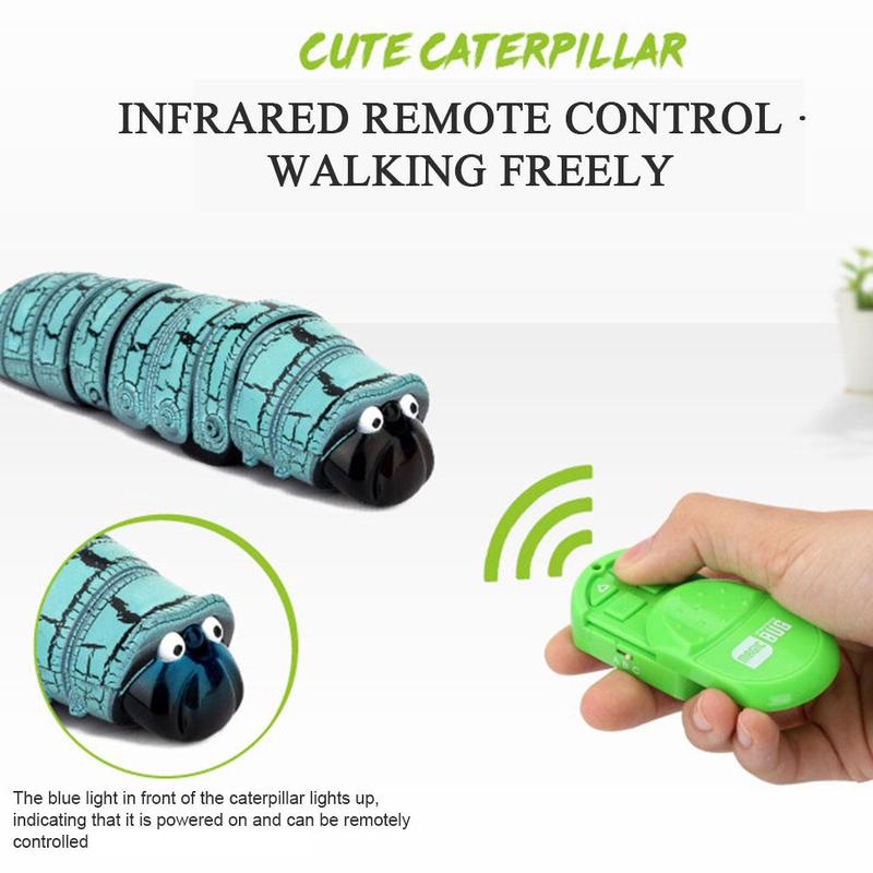 Product Introduction of New And Unique Simulation Remote Control Caterpillar Electric Trick Simulation Toy Insect J5L0 28