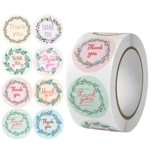 Stiker Label Thank You / Stiker Roll (500 Pcs) / Stiker Kartun - GG0251