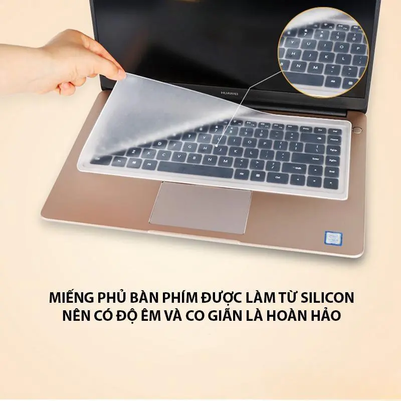 [BBXCJF] Tấm Lót Bảo Vệ Bàn Phím Máy Tính 13 -14 in & 15 - 17 & 12 & 10 inch Silicon Chống Nước, Chống Bụi Bẩn