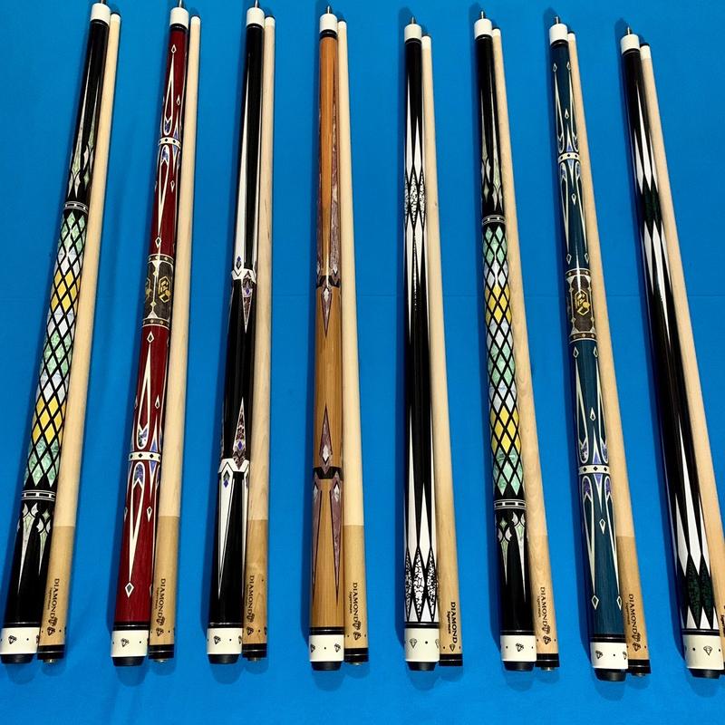 Cơ bida Diamond Loại 1 Lip và Lỗ  Sọc kẻ  Gậy Bida Đồng