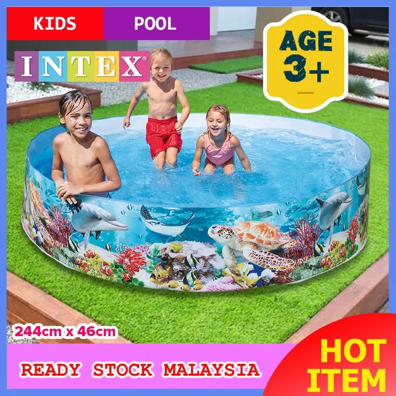 INTEX 58472 Blue Sea Snapset Kids Swimming Pool Cute Cartoon - TikTok ...