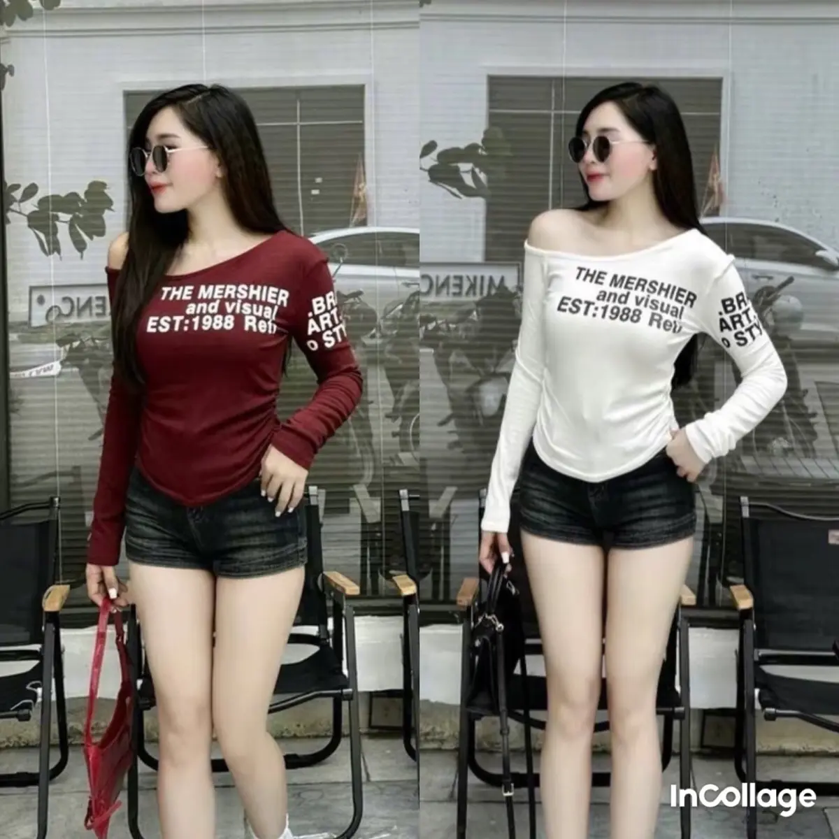 ND- Áo lệch vai chữ hottrend