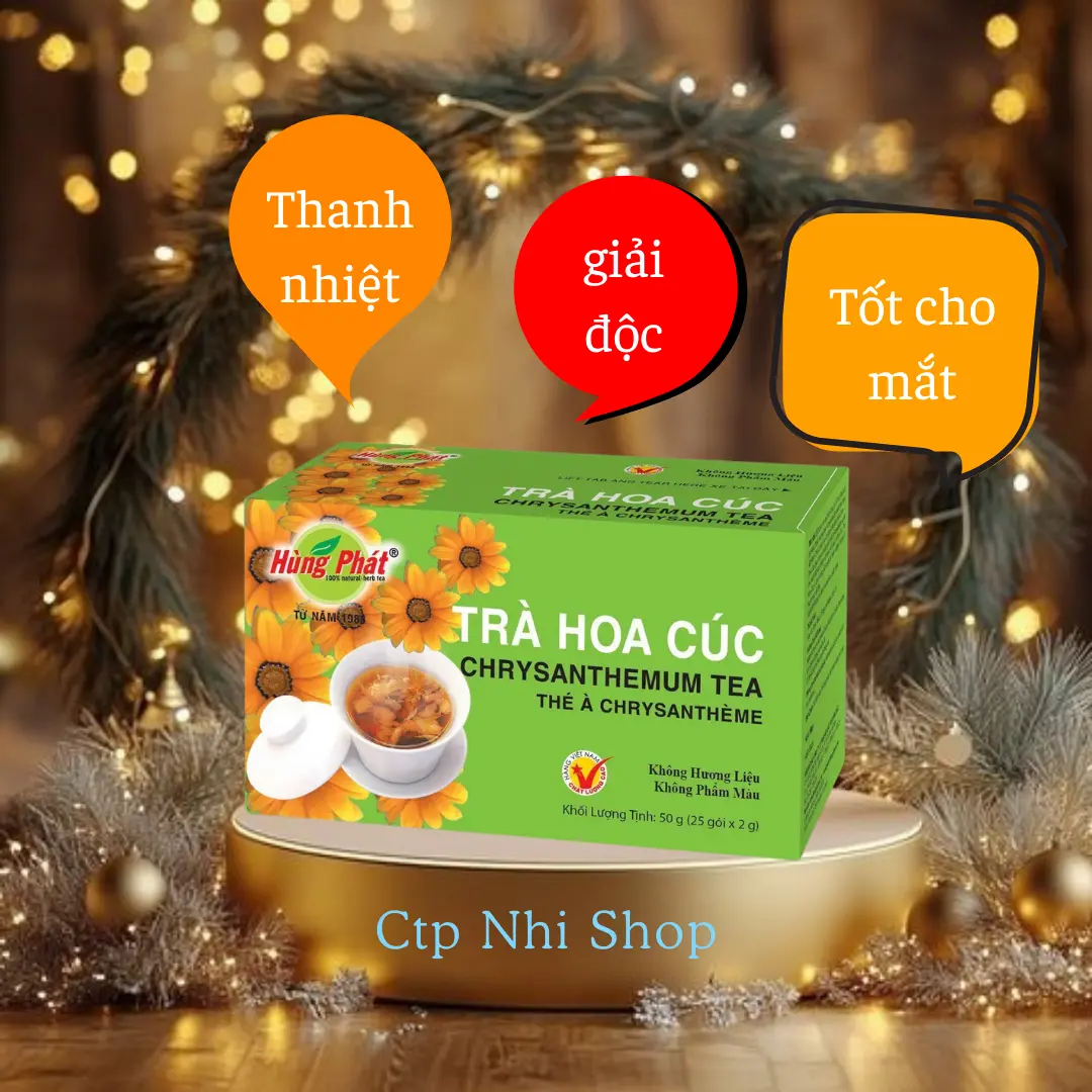 Trà Hoa Cúc Túi Lọc Hùng Phát Thanh Nhiệt Cơ Thể  Hộp 25 Gói Nước Trà Chè Tea Chua, ĐỒ UỐNG, TRÀ trà  thải trà  thảo tea trà  tea